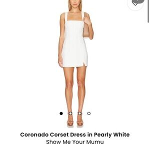 Show Me Your MuMu Mini Dress in Pearly White